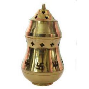 Brûleur d'encens antique avec poignée incurvée et motif en forme de croix, diffuseur d'aromathérapie, utilisation toute saison, décoration pour la maison - Product Image 5
