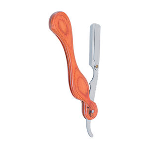 Outil de beauté multi-usages, rasoir à manche en bois, rasoir droit à marque privée, lames aiguisées, rasoirs droits de barbier - Product Image 1