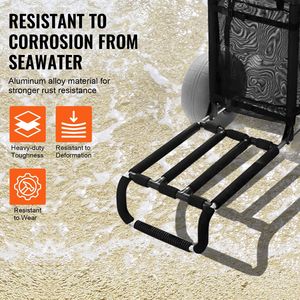 Carrello da Spiaggia Pieghevole 76 cm x 39 cm con Ruote Gonfiabili da 12 Pollici, Capacità 75 kg, Ruote Grandi per Campeggio - Product Image 5