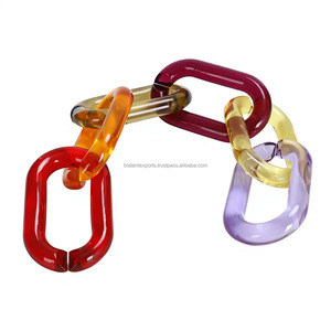 Eslabones de Cadena de Resina Transparente Coloridos, Modernos y Hechos a Mano para Decoración de Paredes, Proyectos de Bricolaje, Separador de Ambientes, Accesorios para Cortinas BE - Product Image 5