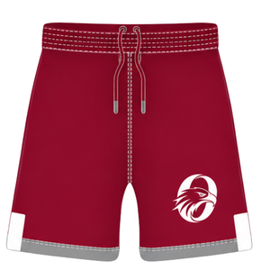 Pantalones Cortos de Rugby Color Marrón Oscuro y Blanco, Cintura Elástica con Cordón, Ropa Deportiva Ligera para Entrenamiento, Partidos y Equipos - Product Image 1