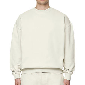 Sudaderas con capucha de corte holgado y ligeras, muy populares para hombre, sudadera de cuello redondo de felpa francesa, precio bajo de fábrica, sudadera de felpa francesa para hombre - Product Image 2