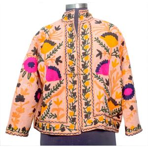 best quality Handmade Suzani Embroidery TNT <b>Jacket</b> for Women Breathable Cotton Unisex Coat Ethnic <b>Short</b> <b>Jacket</b> for women Gifts - Product Image 1