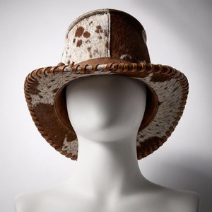 Sombrero de Vaquero de Piel Sintética con Bordado 3D y Estampado de Vaca, Estilo Europeo Americano, Unisex, para Adultos, para Fiestas, Uso en las Cuatro Estaciones - Product Image 1