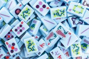 Tuiles de Mahjong en Résine Écologique Peintes à la Main, Motif Circulaire Artistique, Objets de Collection Artisanaux Décoratifs Vert Rose Bleu Forme Personnalisée - Product Image 5