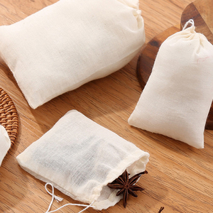Cotton Muslin <b>Drawstring</b> <b>Bag</b> 4x6inch Plain Eco Friendly Reusable Storage Pouch - Product Image 6
