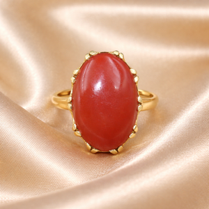 Unique Design Carnelian Gemstone <b>Ring</b> 925 Sterling Silver Rose Gold Yellow Gold Plated Oval Cabochon Handmade <b>Statement</b> Jewelry - Product Image 3