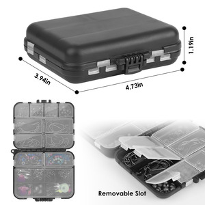 Kit accessori da pesca portatile da 188 pezzi con ganci per giga zavorra con esca e Modulare rimovibile - Product Image 1