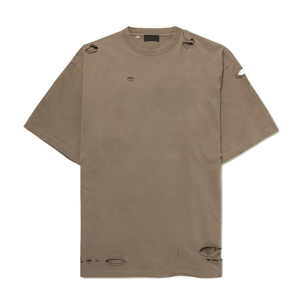 Camiseta de Manga Corta de Algodón Puro de 240g, Estilo Nostálgico Lavado, para Hombre, 100% Algodón, con Lavado Ácido - Product Image 1