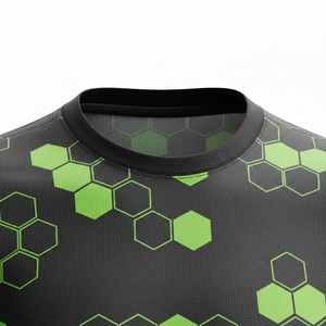 ชุดฟุตบอลยูนิเซ็กซ์พร้อมกางเกงขาสั้น ผ้ารักษ์โลก ชุดสองชิ้น ชุดกีฬาฝึกซ้อมฟุตบอลแบบยั่งยืน รับผลิตแบบ OEM - Product Image 4