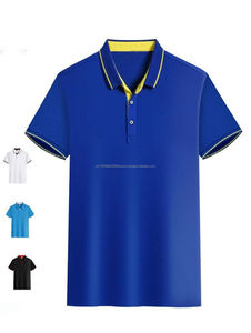 Camiseta Polo de Negocios de Color Sólido de Secado Rápido con Logotipo Personalizado OEM, Talla XL, Ropa de Trabajo de Manga Corta con Diseño Estampado en la Solapa - Product Image 5