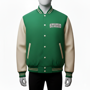 Chaqueta Varsity Premium 2026 para Hombre, de Piel de Oveja, con Cuerpo de Lana Gruesa, Parches de Chenille y Logotipo Kadia Bordado - Product Image 3
