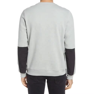 Sudadera de Cuello Redondo para Hombre, Color Gris Claro, Corte Regular, Tejido Transpirable, Estilo Casual de Otoño, 100% Algodón, Diseño con Bolsillo - Product Image 3