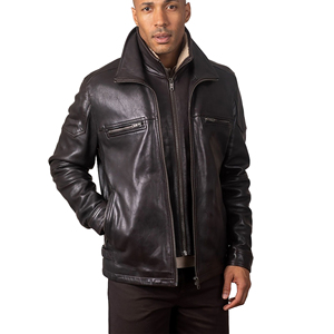 Wholesale <b>Men</b> <b>Leather</b> <b>Jacket</b> Genuine <b>Leather</b> Biker Bomber Racer Style OEM Custom Brand Label Low MOQ Supplier - Product Image 1