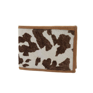 Portefeuille en cuir de vachette naturel pour hommes, portefeuille fin à double pli, fait main, cuir véritable de haute qualité - Product Image 1