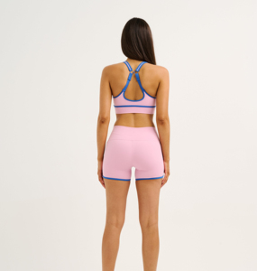 Shorts Casuales de Verano para Mujer, Diseño Personalizado con Logotipo, Rayas de Color Contrastante, con Cordón Ajustable, Fabricante - Product Image 3
