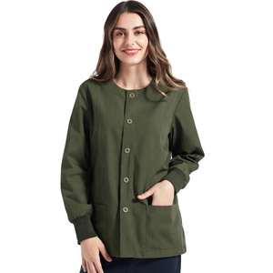 Custom Unisex Doctor <b>Nurse</b> Cardigan Medical Workwear Long Sleeve Breathable Hospital Nursing <b>Uniform</b> - Product Image 1