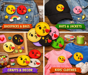 Parche Bordado Termoadhesivo de Ojos de Corazón, Lindo Regalo para Amantes, para Chaqueta o Mochila - Product Image 3