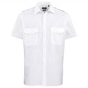 Chemise de pilote blanche personnalisée en gros, de bonne qualité, uniforme uni pour hommes, uniforme d'hôtesse de l'air, confortable, respirant, durable - Product Image 1