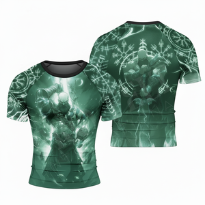 เสื้อรัดกล้ามเนื้อผ้าโพลีเอสเตอร์ผสมสแปนเด็กซ์แบบสั่งทำรุ่นใหม่สำหรับผู้ชาย เหมาะสำหรับการฝึกความแข็งแรงและการว่ายน้ำ - Product Image 5