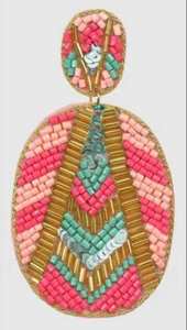 Pendientes de Resina Bordada Hechos a Mano, Joyería de Moda de Acero Inoxidable para Mujeres y Niñas, Estilo Clásico para Bodas, Alta Calidad - Product Image 5