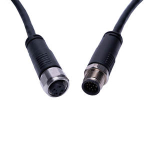 ขั้วต่อสายไฟฟ้าอุตสาหกรรมแบบหล่อขึ้นรูป IP67 ชนิดตรง M12 ตัวเมีย - Product Image 5