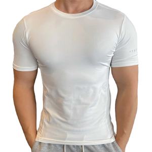 เสื้อยืดแขนสั้นสำหรับผู้ชายเสื้อเข้ายิมแห้งเร็วสำหรับฤดูร้อนเสื้อยืดสีพื้นสำหรับเล่นฟิตเนสยิมกำหนดโลโก้2025ได้เอง - Product Image 1