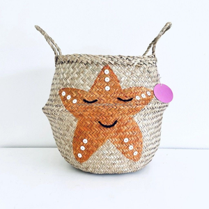 Wholesale Luxury Fashionable Seagrass Belly <b>Basket</b> Eco Friendly Handmade Storage Organizer Retail <b>Shop</b> Supply Lightweight - Product Image 6