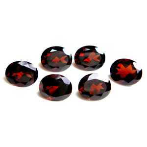 PDM Gems, Granate de Primera Calidad 3A, 100% Natural, Forma Ovalada, Piedras a Juego, 6 Piezas en Total, 13.50 Quilates, para Anillos y Colgantes - Product Image 1