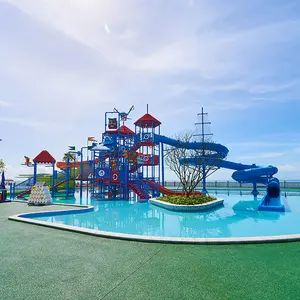 Açık oyun alanı yüzme havuzu fiberglas su kaydırağı su parkı büyük Spiral slayt ekipmanları