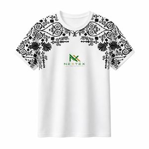 Custom Baroque <b>Paisley</b> Print T-<b>Shirt</b> Men Shoulder Graphic Tee Streetwear Fashion Summer Top - Product Image 1