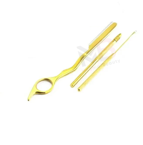 Handtied Stainless Steel Hair Extension Tool <b>Kit</b> with Black Matte <b>Beads</b> Pulling Loop Hook Weft Extension Pliers <b>Kit</b> - Product Image 3