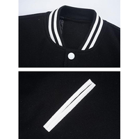 Veste universitaire de remise de diplôme personnalisable avec numéro d'année, en mélange de laine, manches en cuir, patch en chenille, style Letterman Senior