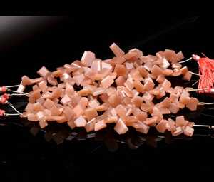 <b>Peach</b> Moonstone Faceted Slice Beads Gemstone Beads For Jewelry Making Fancy Diamond Slice <b>Peach</b> Moonstone Beads 7x6-15x12MM Bulk - Product Image 4
