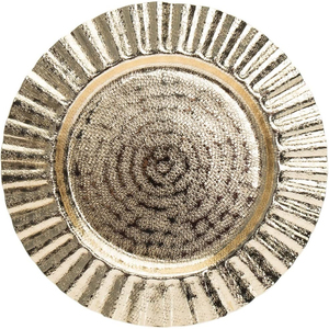Gold Hammered Charger <b>Plates</b> Handcrafted Metallic Honeycomb Service <b>Plates</b> For Wedding Events And Fine Dining Table Decoration - Product Image 6