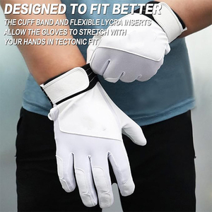 New Arrival Leather Baseball Batting <b>Gloves</b> Professional Customized Design Goat Leather Hand Protection Baseball Batting <b>Gloves</b> - Product Image 3
