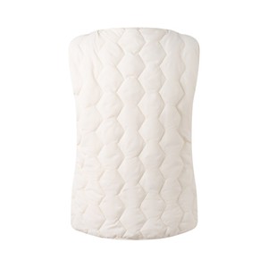 Women's Preppy Style Fleece-Lined Quilted Woolen Breathable Waterproof Eco-Friendly Casual <strong>Vest</strong> Button Closure Lightweight Warm - Product Image 3