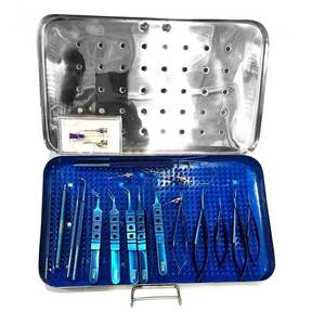 Ensemble d'instruments de chirurgie de la cataracte en titane, 21 pièces, outils chirurgicaux ophtalmiques avec boîte - Product Image 3