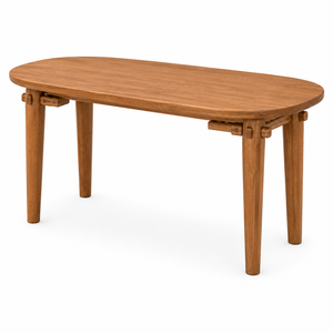 Table à manger rectangulaire en teck, design scandinave moderne, pieds en bois, 6 places, écologique, imperméable, durable, stable pour hôtel - Product Image 3