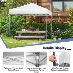 Tenda a Baldacchino Pop-up da Esterno 6.6 X 6.6 ft con Protezione Solare UPF 50+ - Product Image 6