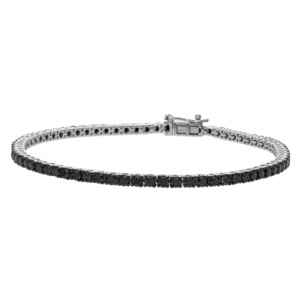 Everyday Elegant 14K Yellow Gold Rhodium Plated Tennis Bracelet 3.82 Carats Brilliant Cut Diamonds Diamond Bracelets <b>Bangles</b> - Product Image 1