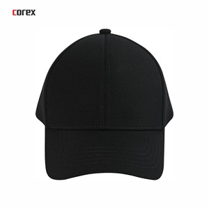 Casquette de baseball noire découpée au laser à 6 panneaux, 100 % polyester, maille respirante, broderie 3D, ajustement par bouton, unisexe, voyage, extérieur, printemps - Product Image 2