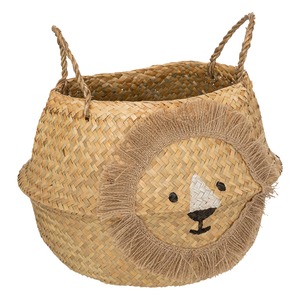 Cesta de mimbre con forma de cara de tigre, hecha a mano, para almacenamiento, venta al por mayor, ecológica, fabricada en Vietnam - Product Image 1