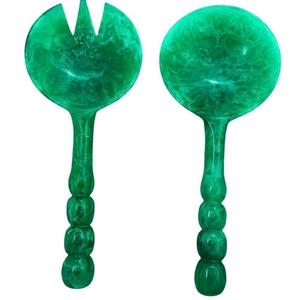 Cuchara para ensalada de resina de gran venta, cuchara y tenedor para servir ensalada de epoxi, utensilios de cocina para ensalada, cubiertos para café y helado - Product Image 4