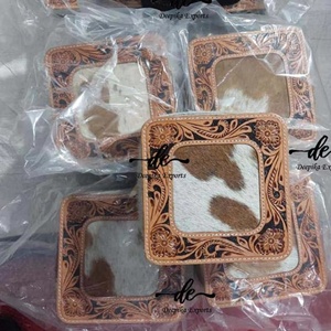 New Design Cowhide Leather Stylish <b>Makeup</b> Cosmetic Storage Box Hand Tooled Hair on Hide Handmade <b>Makeup</b> Box, <b>Vanity</b> Box - Product Image 1