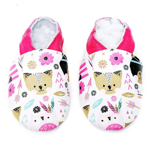 Chaussons pour bébé en cuir véritable avec imprimé cerf mignon, mocassins pour bébé tendance, design animal pour le marché américain - Product Image 5