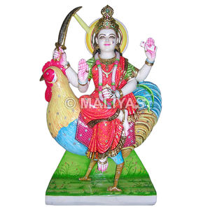 Marbre Bahuchara Mata Murti |   Idole en marbre Bahuchar Maa – Maliyas - Product Image 1