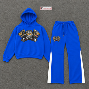 Conjunto Deportivo Personalizado Azul Rey con Gráficos, Sudadera con Capucha y Pantalones Jogger para Hombre, Ropa Deportiva Casual al Por Mayor - Product Image 5