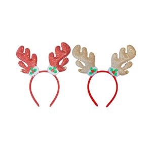 12 piezas de gorros festivos para fiestas navideñas, pinzas con cuernos de reno y diadema de Papá Noel - Product Image 1