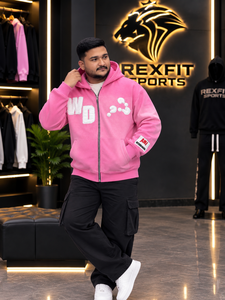 Custom Unisex Zip Up Hoodie <b>Applique</b> <b>Letter</b> Design Oversized Streetwear Sweatshirt Heavyweight Casual Hoodie Custom Label - Product Image 1